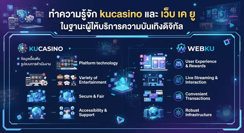ทำความรู้จัก kucasino และ เว็บ เค ยู ในฐานะผู้ให้บริการความบันเทิงดิจิทัล